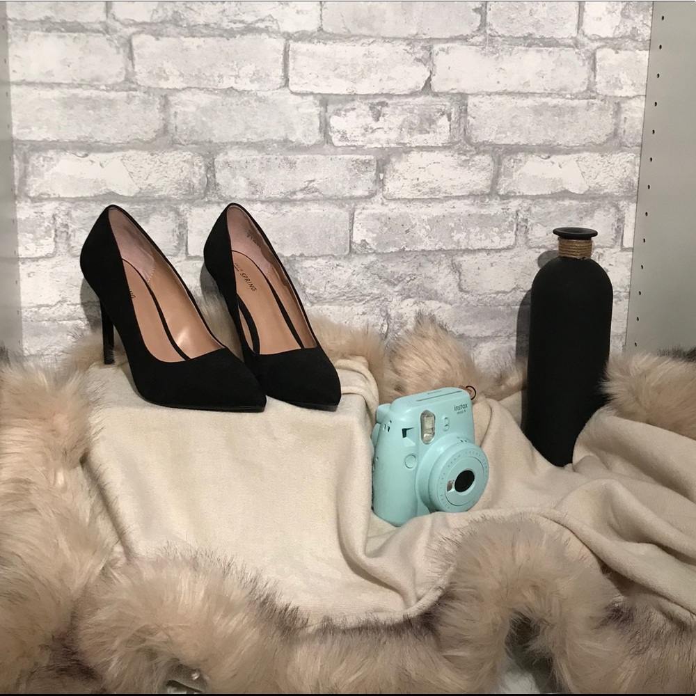 Call It Spring 4” black suede heels